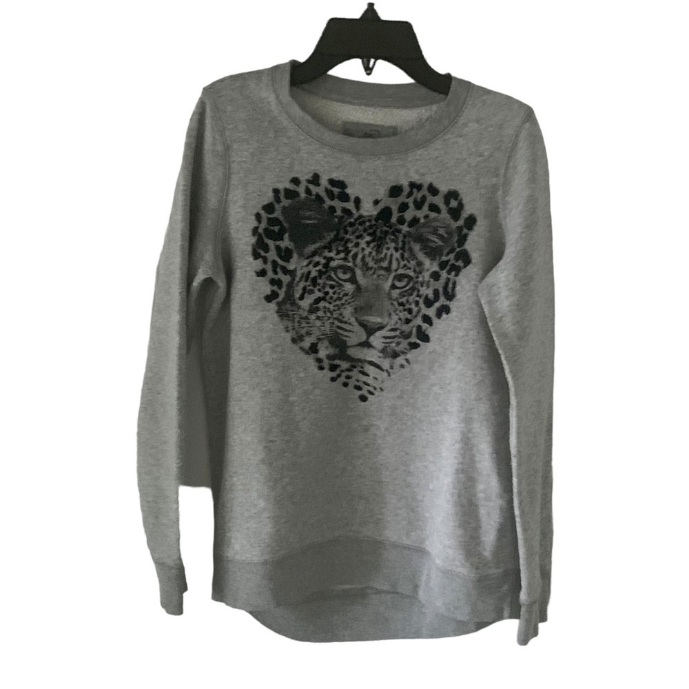 Aeropostale Girl’s Crewneck Sweatshirt  Long Sleeve Gray& Black Size 12